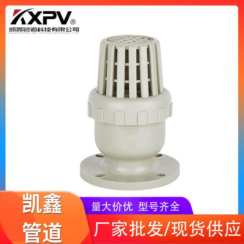 厂家供应PPH底阀塑料底阀 凯鑫 KXPV 法兰式PPH止回阀底阀耐腐蚀