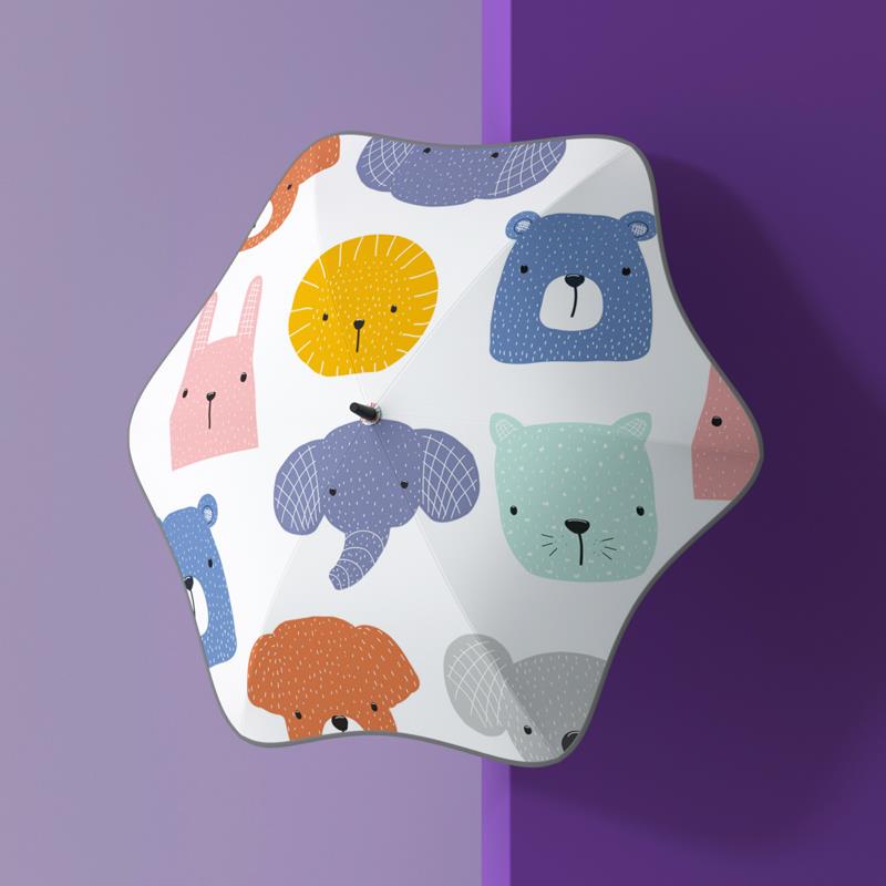 新款觅雨雨missrain男儿童雨小伞女孩圆角长柄伞学生上学专用伞儿