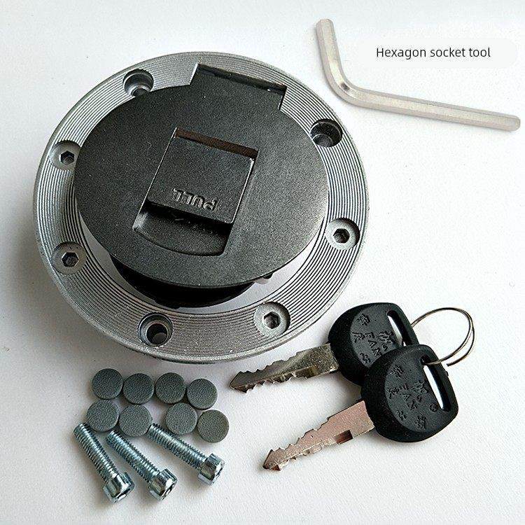 通用摩托车大口7孔螺丝油箱盖街跑路霸地平线150七孔圆形油箱盖