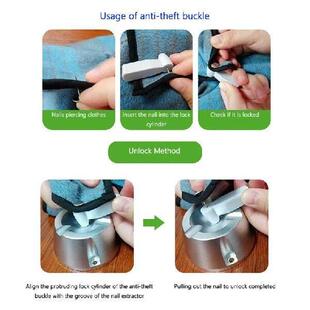 100PCS Sound Magnetic Small Hammer Anti-theft Buckle