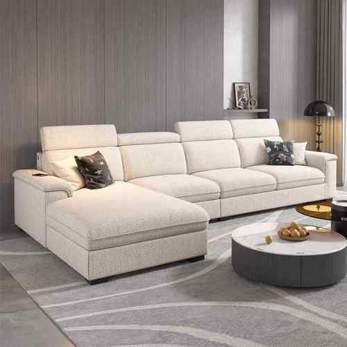 棉麻布艺沙风发油奶现代简约轻奢家用客厅大户型ZKI猫爪皮小直排