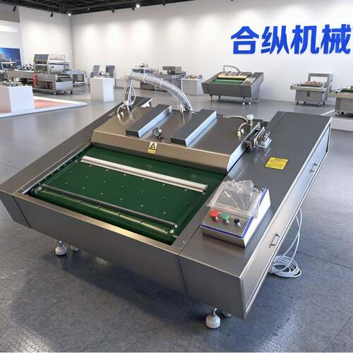 1000型牛肉调理肉片连续包装机熟食540滚动型真空包装封口机