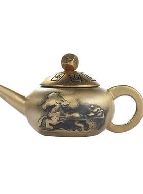 黄铜麻将麻将旋转创意装饰摆件