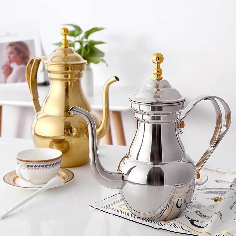 茶壶不锈钢饭店用长嘴宫廷覆古水壶茶水壶带滤网不锈钢大茶壶餐厅,餐饮具,茶壶,淘宝优惠券,粉丝福利购,淘宝优惠卷
