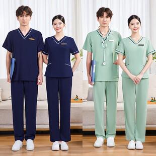 医美导诊纹绣师工作服女夏短袖宽松按摩推拿庞物医院接待工装套装