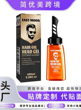 East Moon Men's Hair Wax Comb - Retro Oil Head and Pompadour