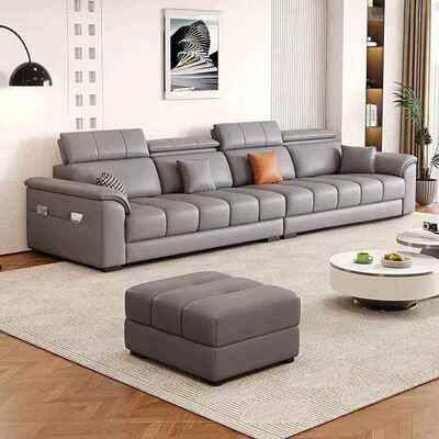 沙沙发轻小奢客厅户型意式现代极简伦皮发简约直排劳斯97200钢琴