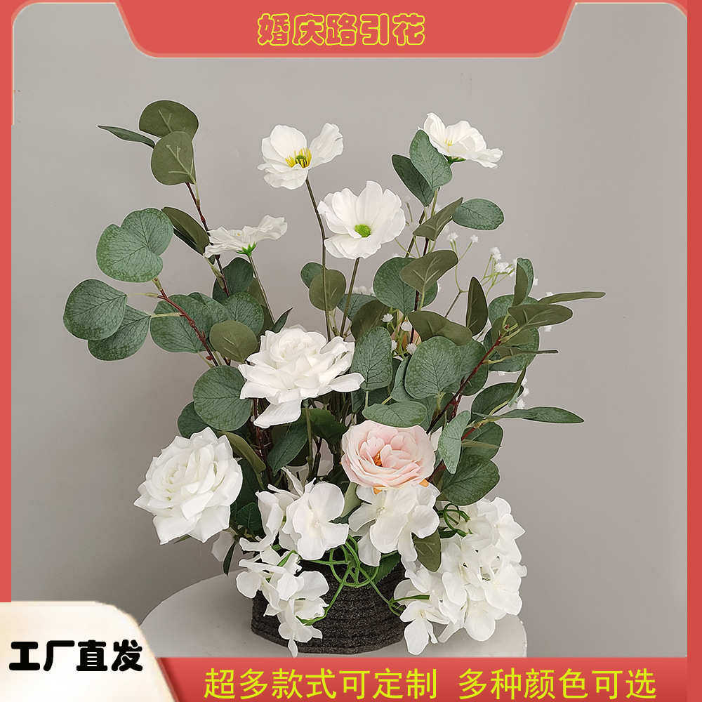 婚庆路引花仿真花酒店桌摆花盆花球婚礼舞台T台布置装饰成品花艺,家居饰品,仿真花/假花,淘宝优惠券,粉丝福利购,淘宝优惠卷