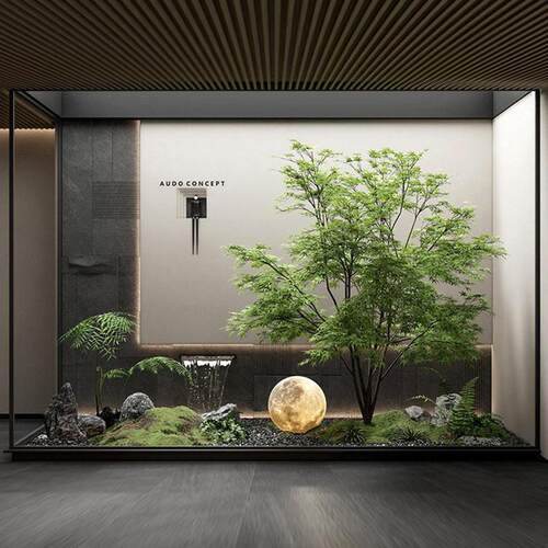 仿真绿植造景假树景观大型室内简约商场酒店天井橱窗庭院生植物