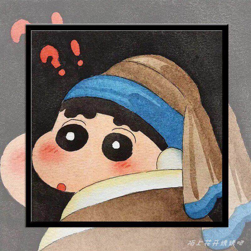蜡笔小新十字绣可爱卡通儿童房间卧室线绣手工DIY材料包小件