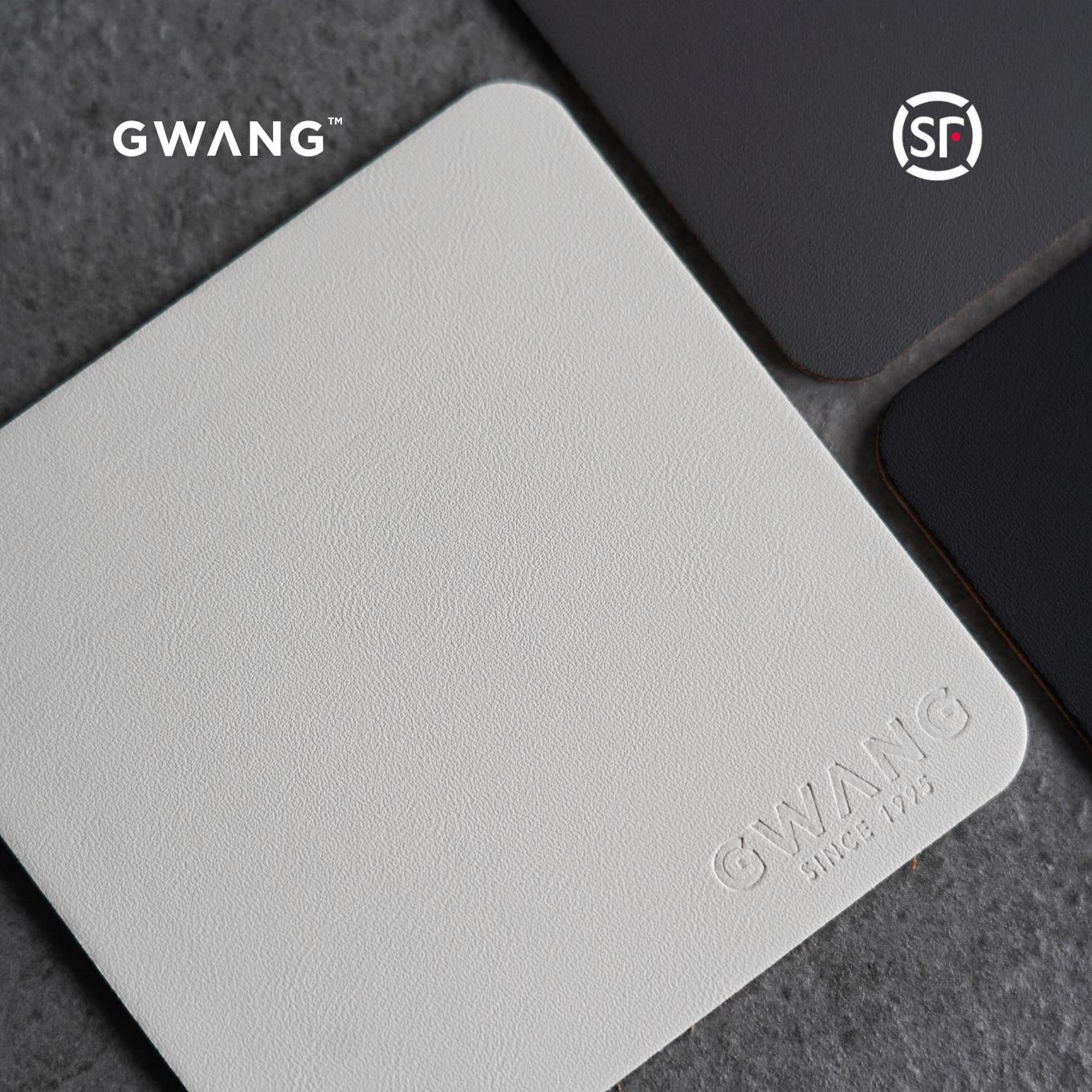 GWANG方形皮革软木极简INS杯垫茶杯垫咖啡垫家用办公室轻奢高级感