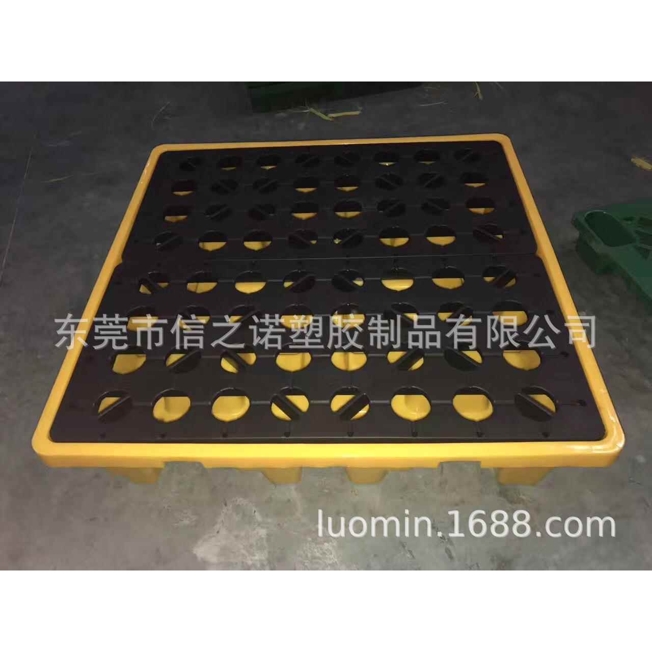 供应工业防渗漏托盘 防泄漏托盘 防滴漏油桶托盘 四桶盛漏托盘