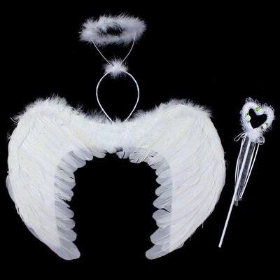 Angel Feather Wings Suit Halloween Supplies Cos Props Adult