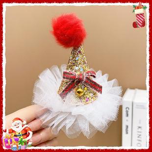 儿童圣诞节头饰鹿角发夹发饰宝宝可爱女生子帽对夹侧两边