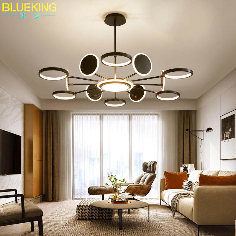 现代餐桌护眼创意客厅卧室轻奢吊灯家居灯带照明灯饰中山市 灯