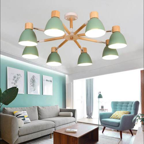 北欧吊灯马卡龙风格客厅餐厅现代简约灯原木卧室书房温馨吊灯