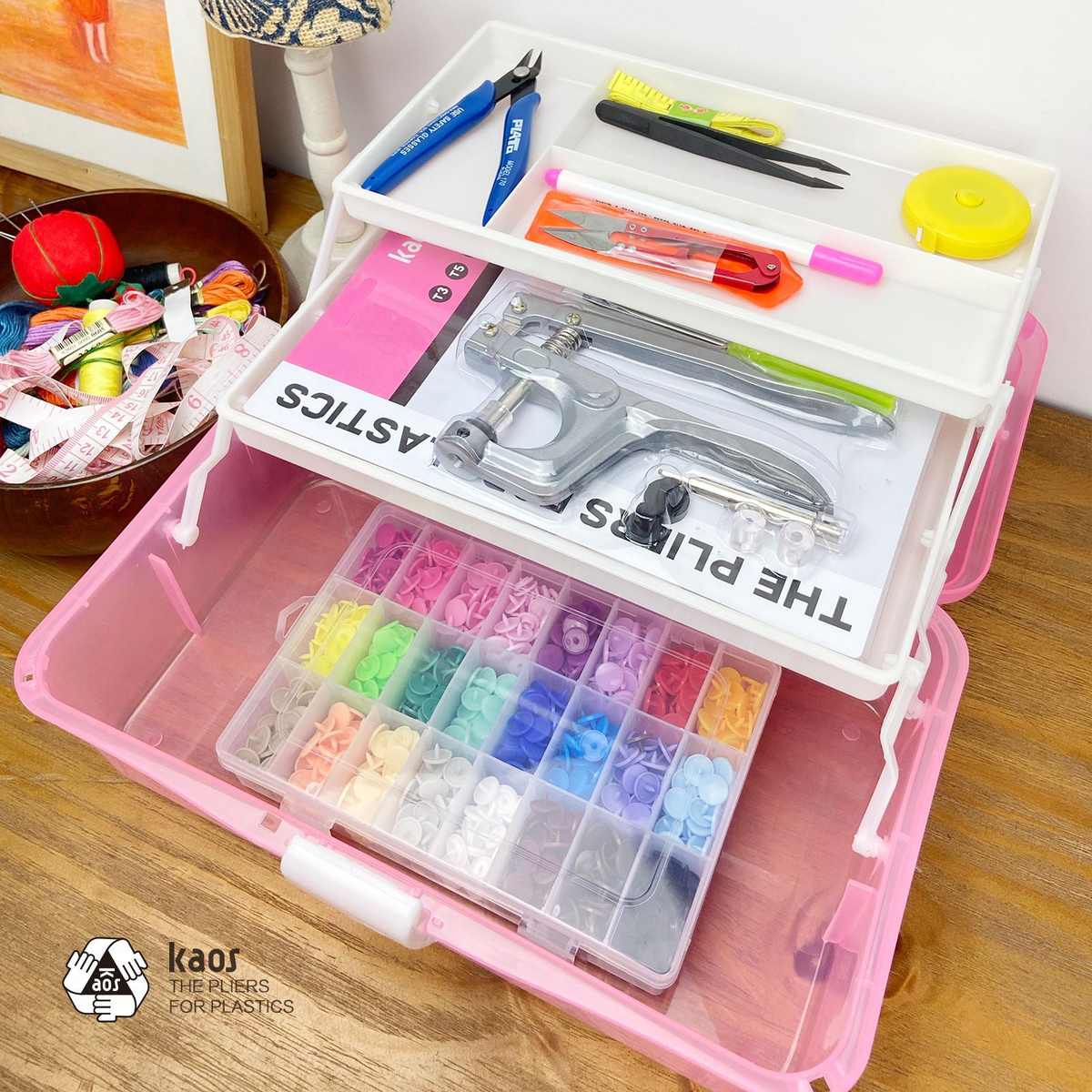 手工四合扣安装工具套装手压钳纽扣子母扣暗扣钉扣子家用DIY辅料