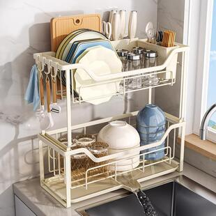 厨房碗碟沥水架多功能水槽置物架窄款碗架台面放碗盘碗筷收纳架子