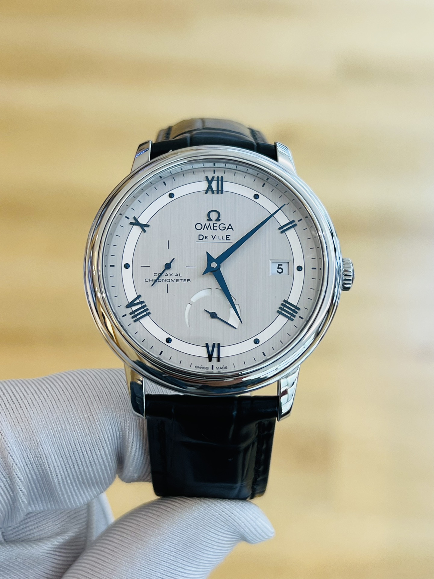 [9.8新]欧米茄碟飞手表男款动储自动机械腕表424.13.40.21.02.003