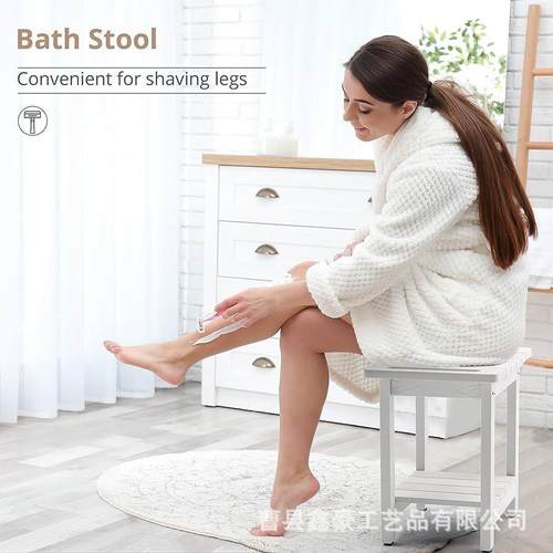 木质浴澡室凳浴淋室木制浴凳双洗室腿剃层须NHZ小凳子置物