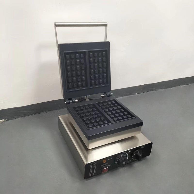 富祺跨境商用翻转华夫饼机双面电加热不粘锅华夫炉方形格子饼机