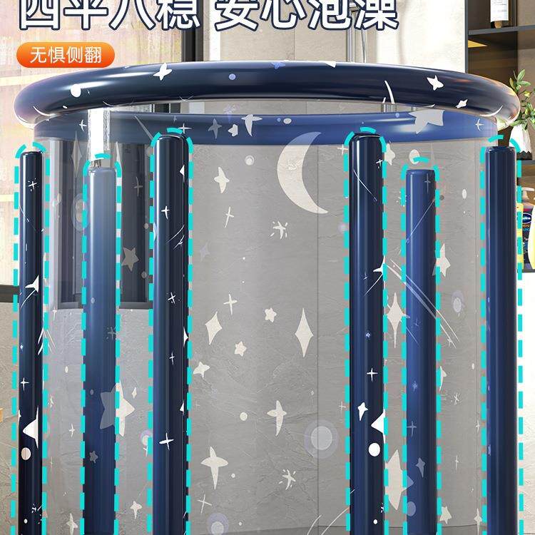 泡桶人折叠加热沐浴洗澡大桶家用坐桶浴盆全F96SSTMT身浴澡浴缸成