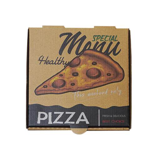 一次性瓦楞牛皮披萨打包盒pizza加厚7/8/9/10/12寸现货批发