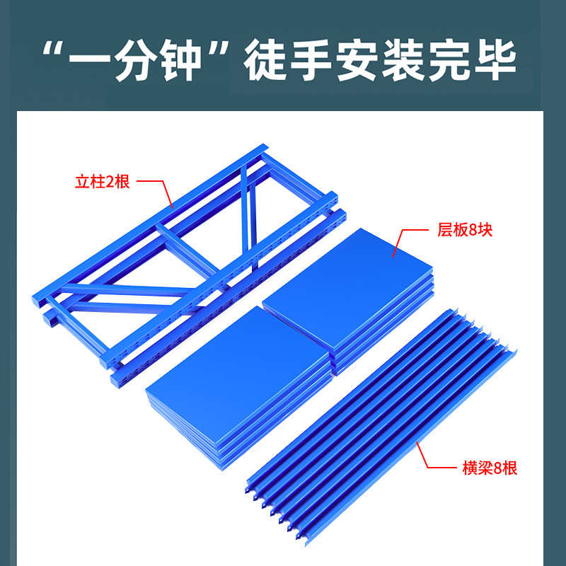 广州仓储货架置物架多层仓库重型货架仓储物架快递轻型钢架货架子