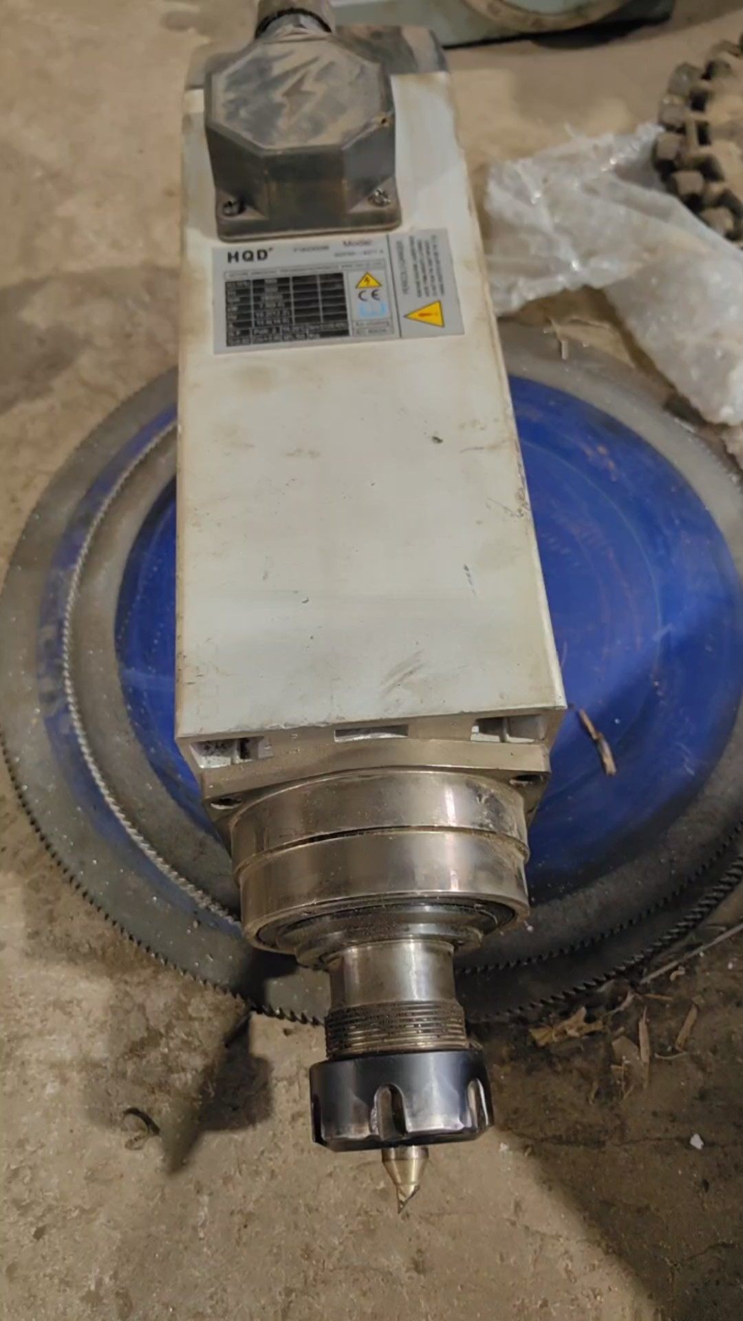 雕刻机主轴，型号GDF60-18Z7.5，实图拍摄，不会试机