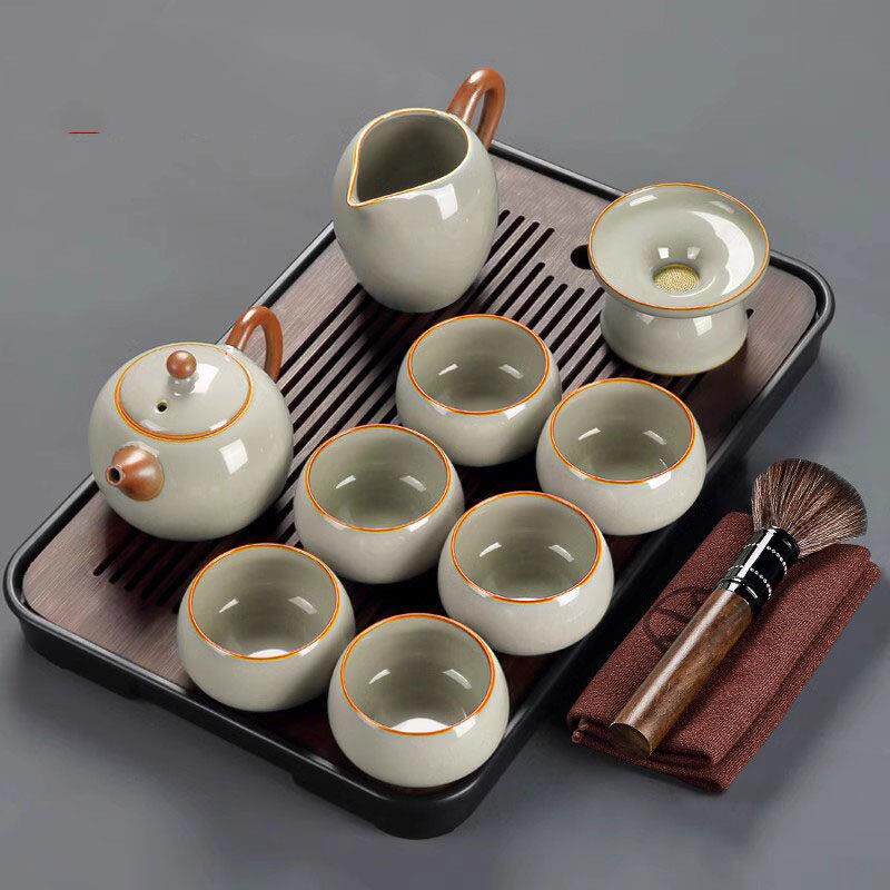 2025新款汝窑茶具套组轻奢高档家用汝瓷中式功夫茶杯用品大全