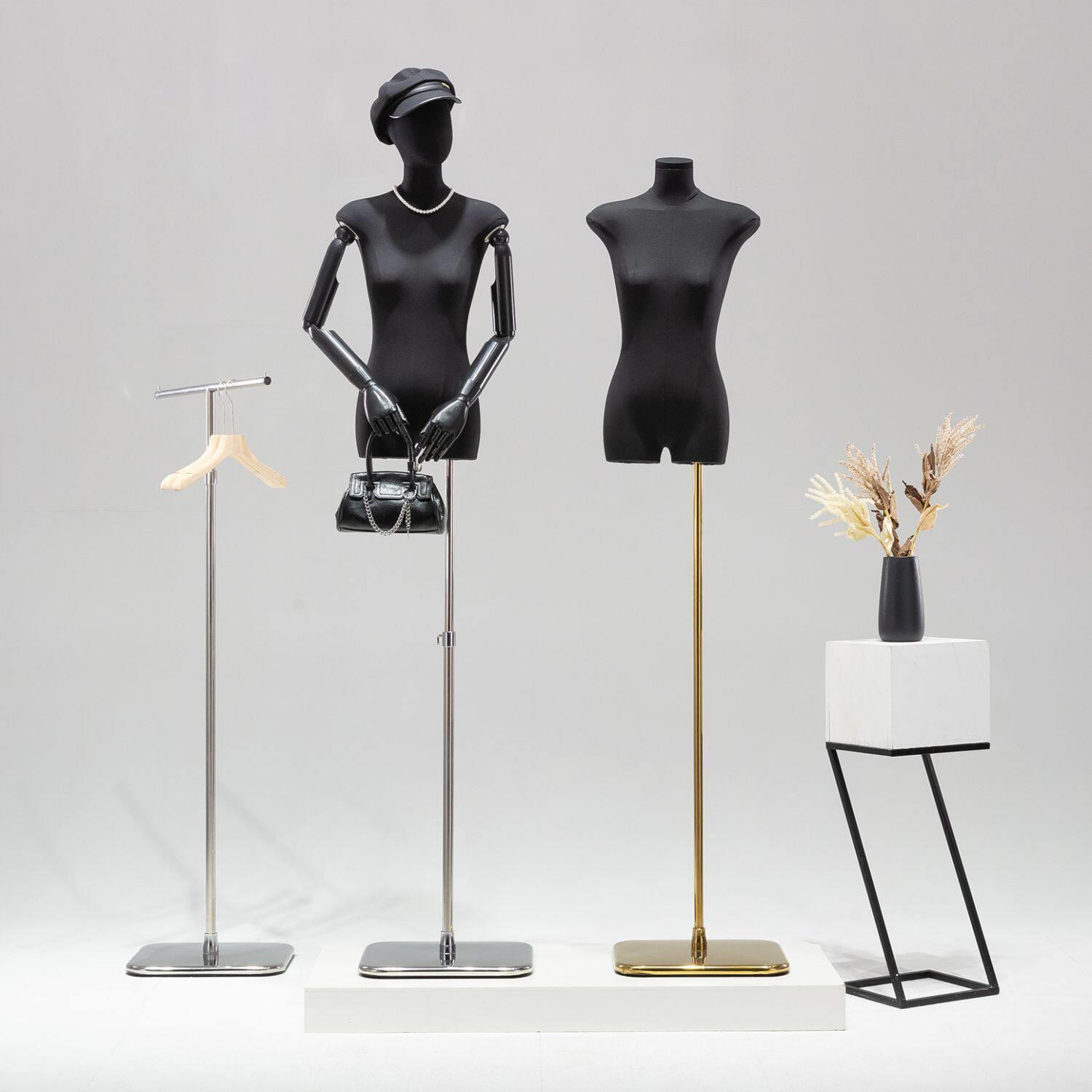 黑色扁身模特道具平胸韩版半身橱窗陈列女装服装店模特展示架全身