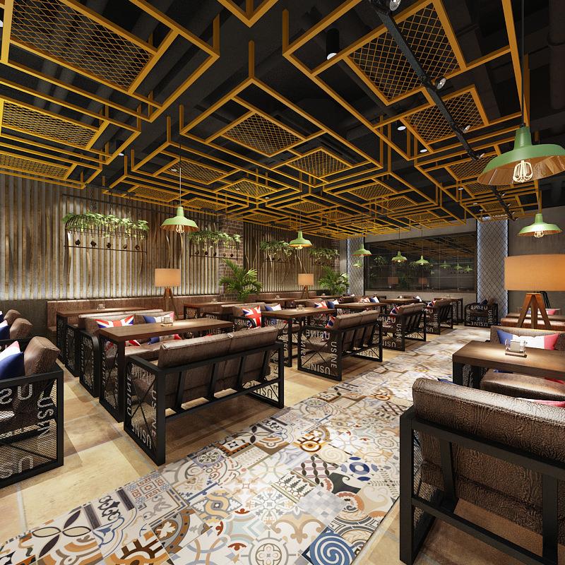 哇铁艺吊顶酒烤餐厅店菱形LD-65685网隔断墙面背景吧装饰烧铁网屏