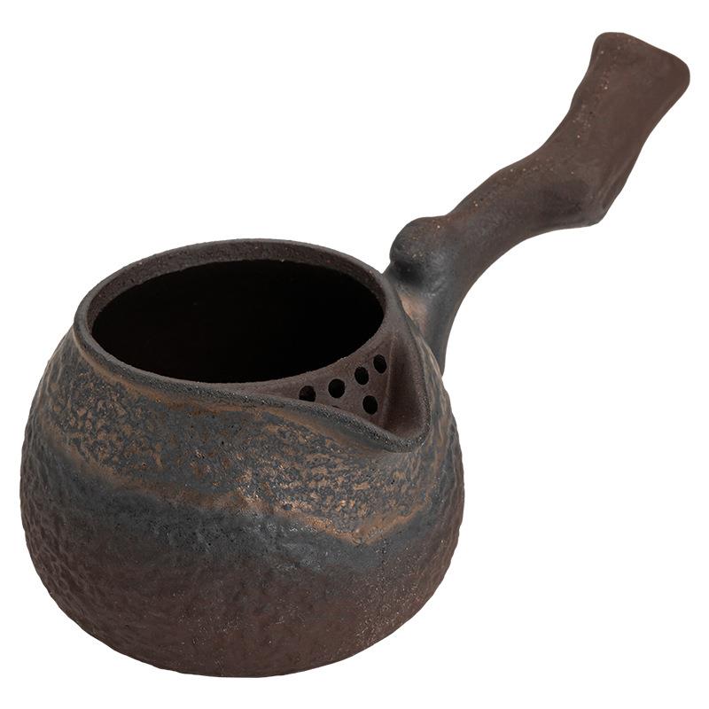 枯木侧把烤茶罐醒茶提香暖茶熏茶罐茶具配件茶道煮茶家用公道杯