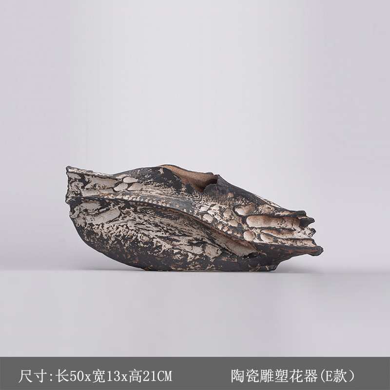 摆陶瓷花摆件装饰品干花柜售楼处器样板间风寂日式花瓶艺术玄关侘