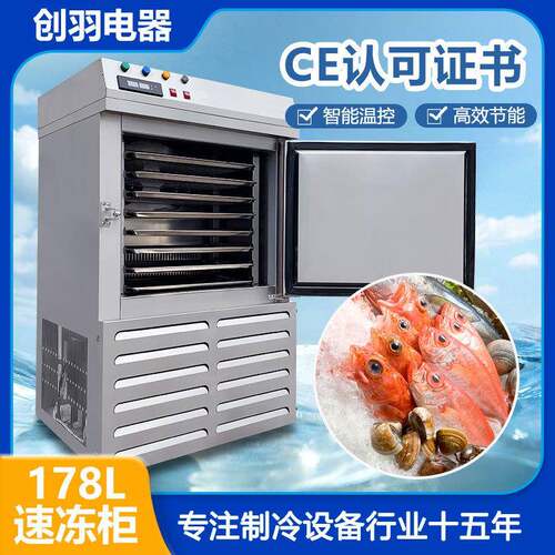 冷冻食品厂小龙虾速冻柜鲍鱼冷藏快速急冻机6盘薯条速冻柜厂家