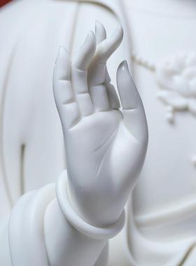 戴玉堂林建平陶瓷佛像观音菩萨家用客厅供奉摆件德化白瓷观世音像