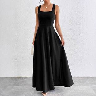 Fashion Sleeveless Super Long Dress Wedding Gown  Perfect
