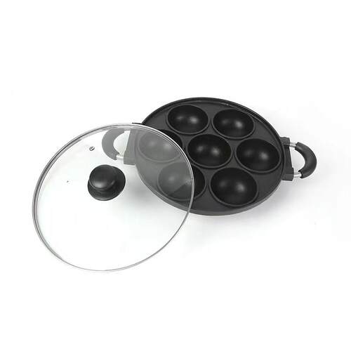 跨境7holes Cake pan7孔圆蛋糕模具不粘锅烤盘章鱼丸子铝压铸煎锅