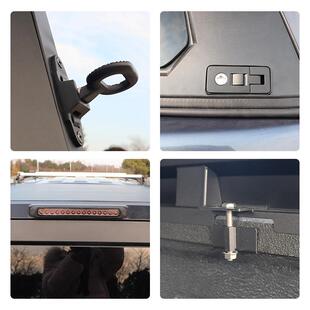 gla条纹装 饰板三门开高盖防雨 饰d防iato角斗士皮卡车r锰钢升级装