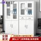 钢制办公室铁皮文件柜财务凭证柜带锁资料柜多层铁皮柜三开门矮柜