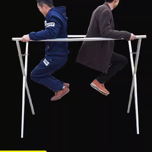 夜市摆地摊货架服装展示架卖衣服双杆晾衣架折叠架加厚摆摊架包邮