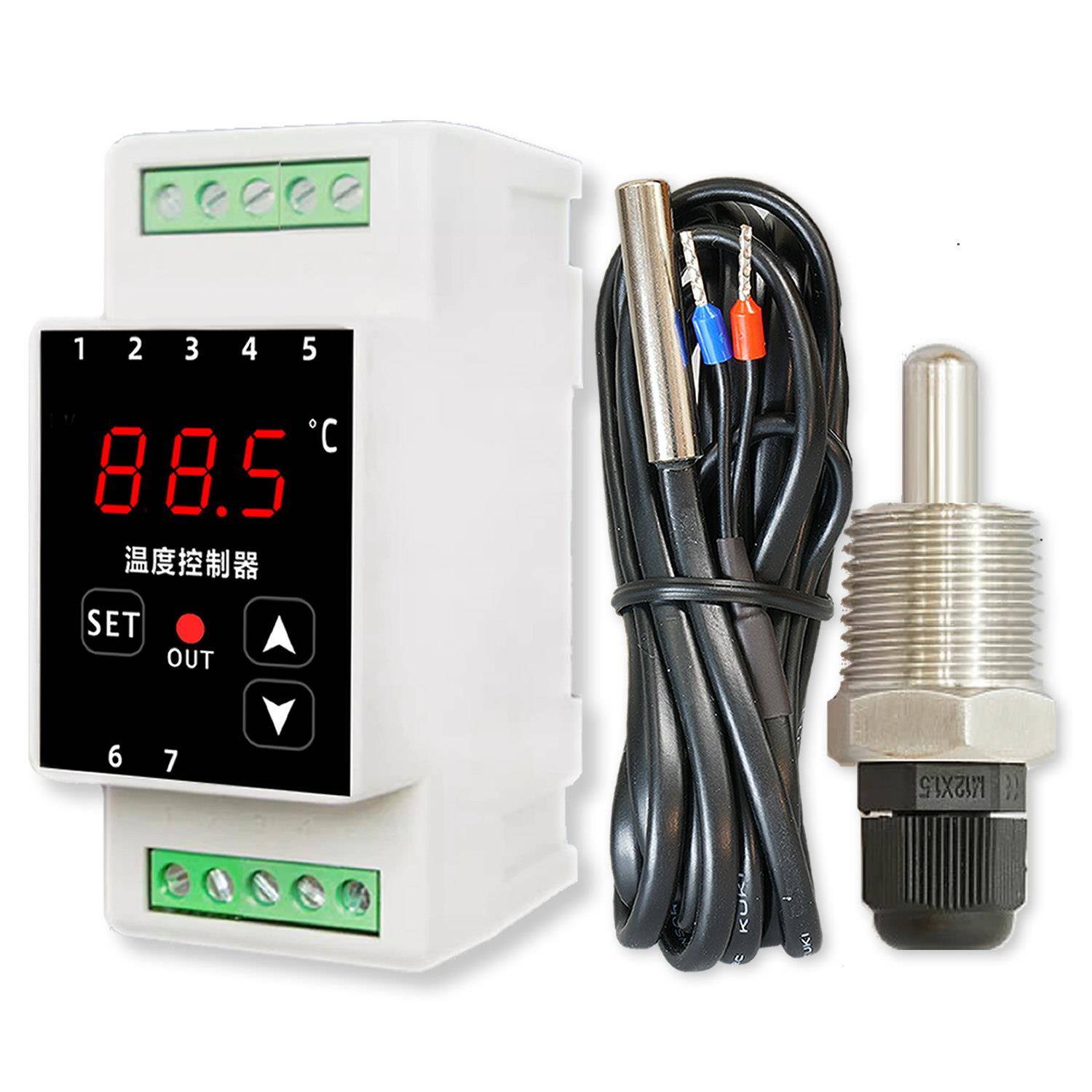 JK-FW01导轨式温控仪温控器数显温度回水温度控制器冷暖双用加热