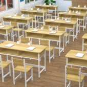 抽屉厂家直销课桌椅带桌中小学生培训课桌椅辅导班补习班双层学校