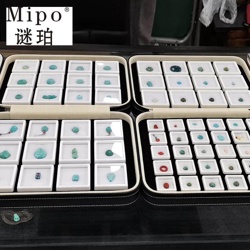 裸石盒 裸钻样品盒 透明塑料盒 宝石彩宝盒箱 戒面展示盒 拉