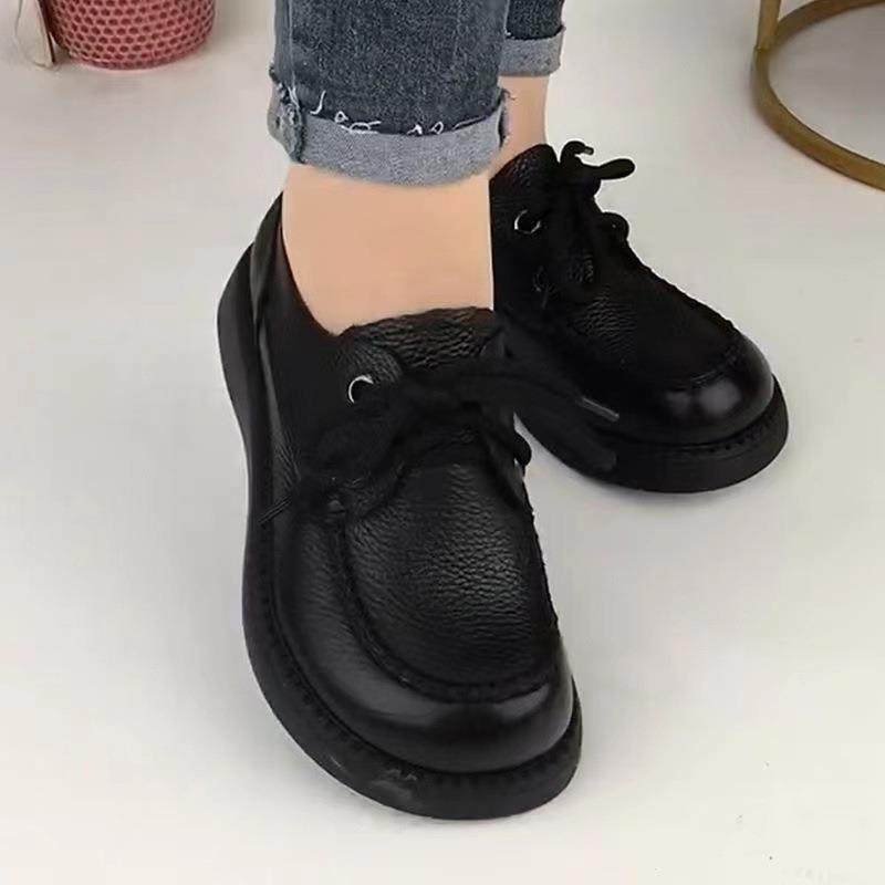 2026春季新款中老年妈妈鞋单鞋柔软舒适软底系带复古休闲单定制,女鞋,浅口单鞋,淘宝优惠券,粉丝福利购,淘宝优惠卷