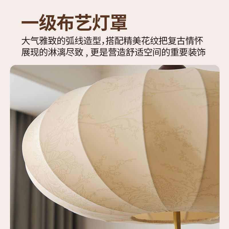 中古风卧室吊灯法式复古书房客餐厅吧台灯布艺南瓜个性氛围装饰灯,家装灯饰光源,客厅吊灯,淘宝优惠券,粉丝福利购,淘宝优惠卷