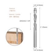 6柄1 钢修边刀整柄整体合金双螺旋修边刀螺铣旋修边刀立刀钨木工4