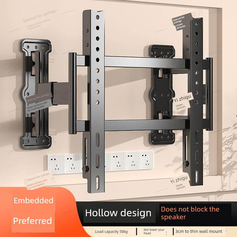 桦崟电视机伸缩挂 架 折叠旋转支 架 适用65 75 85 100寸通用小米TCL创维摆件饰品床笠拉车