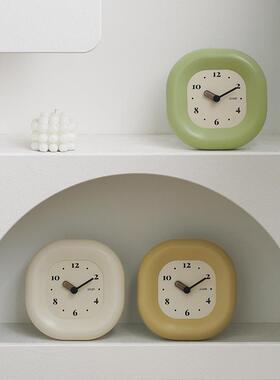 wTYOS334风ozoom玄屋准奶油家居座钟客厅关电视柜台式时面钟装饰