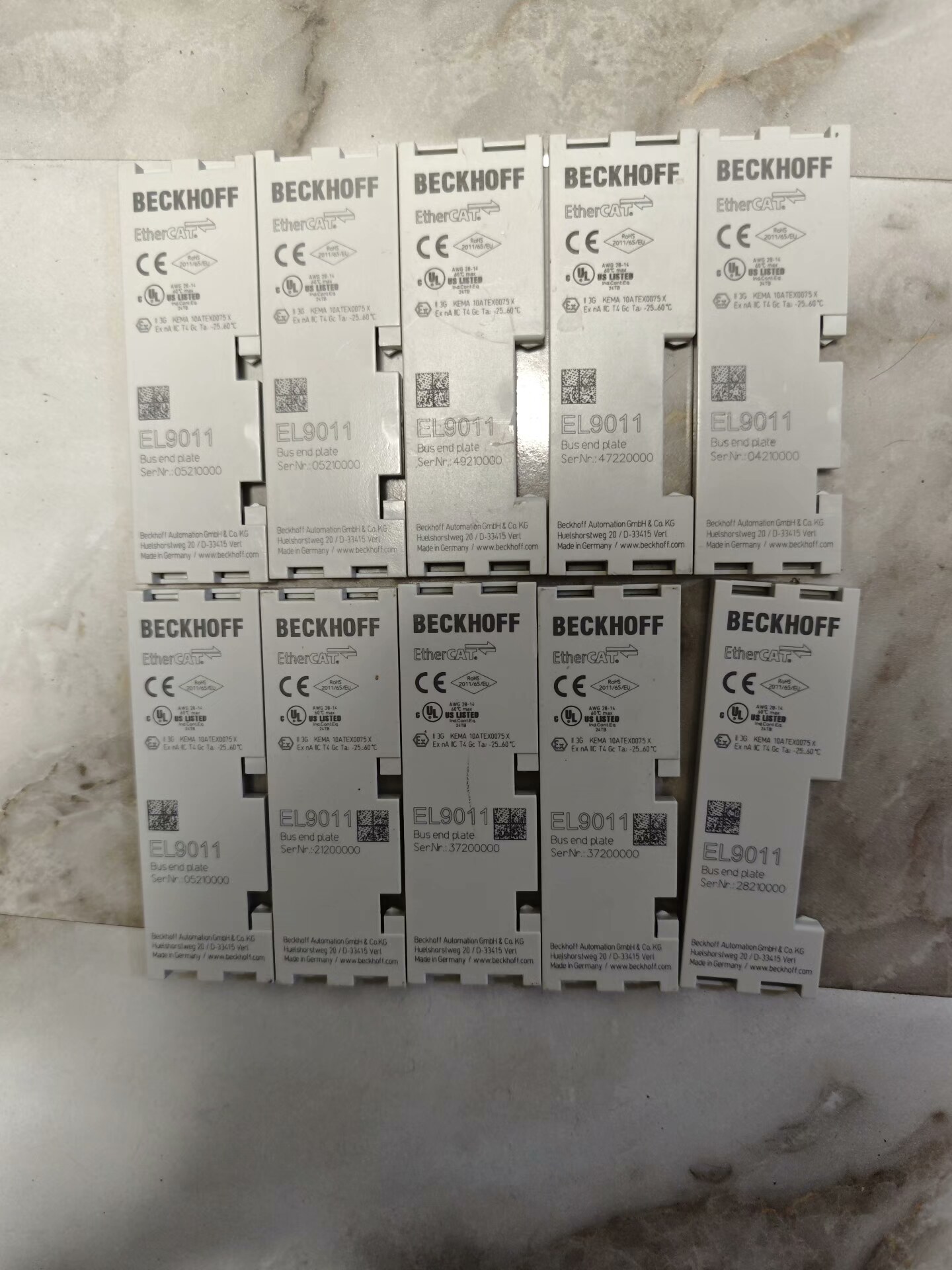 倍福EL9011 打包出，实物图，标价是打包价包邮韵达或者顺